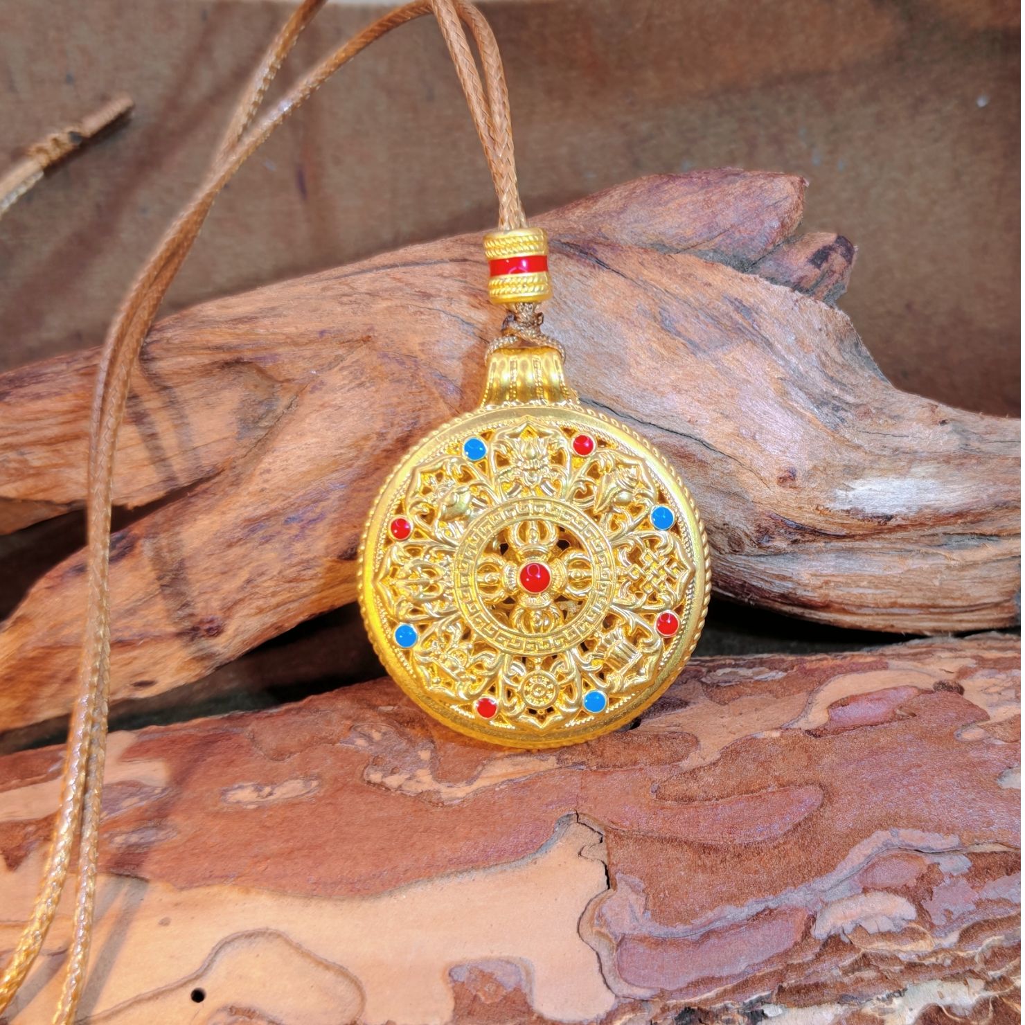 御瑞年【菲菲专享】 足金999 八宝罗盘吊坠（编好发） 双11大促 