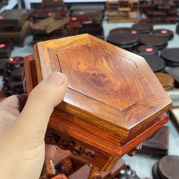 紫砂红木底座工艺品红木底座工艺品3个