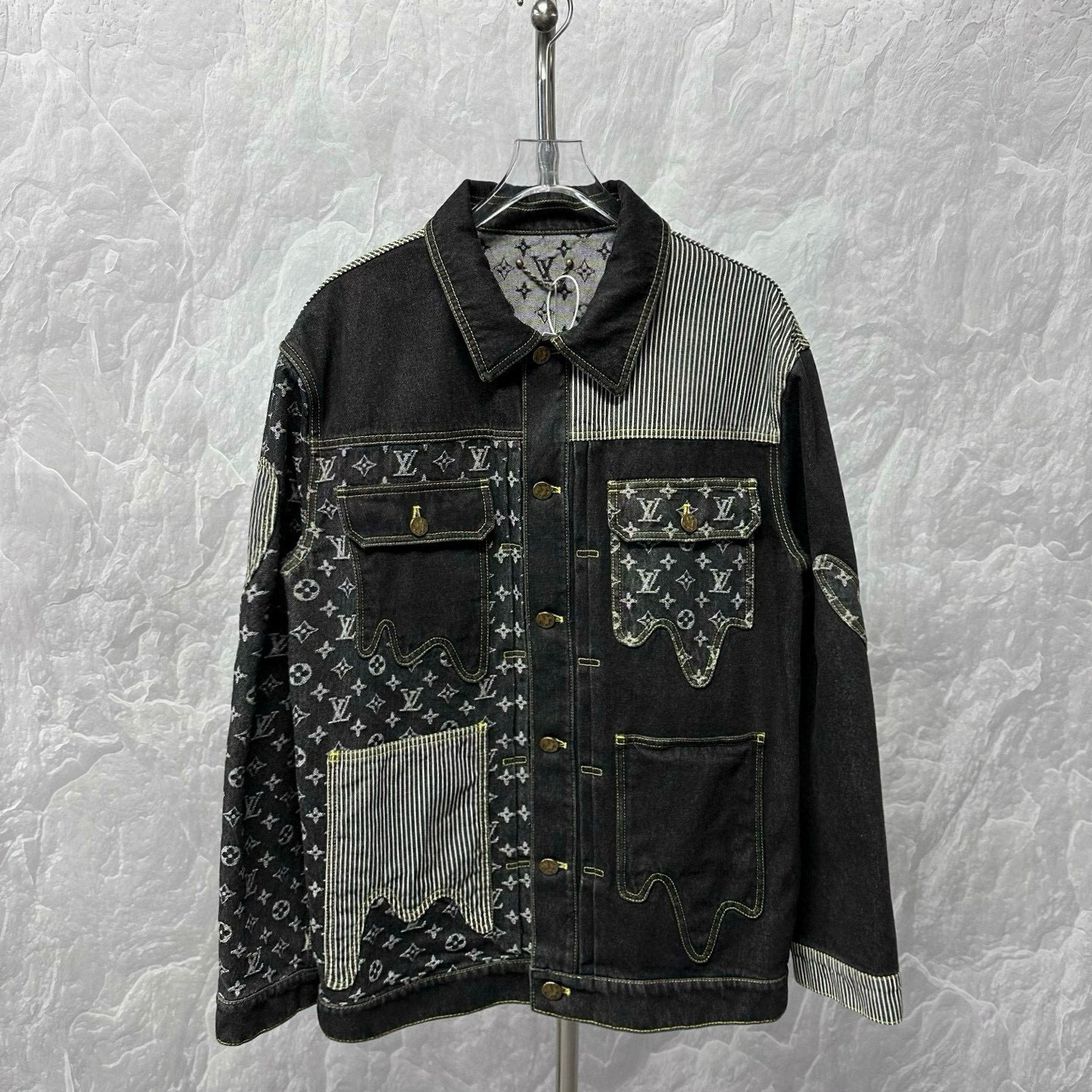 未使用 LouisVuitton/路易威登 Nigo 解构拼接工装外套50码J01168