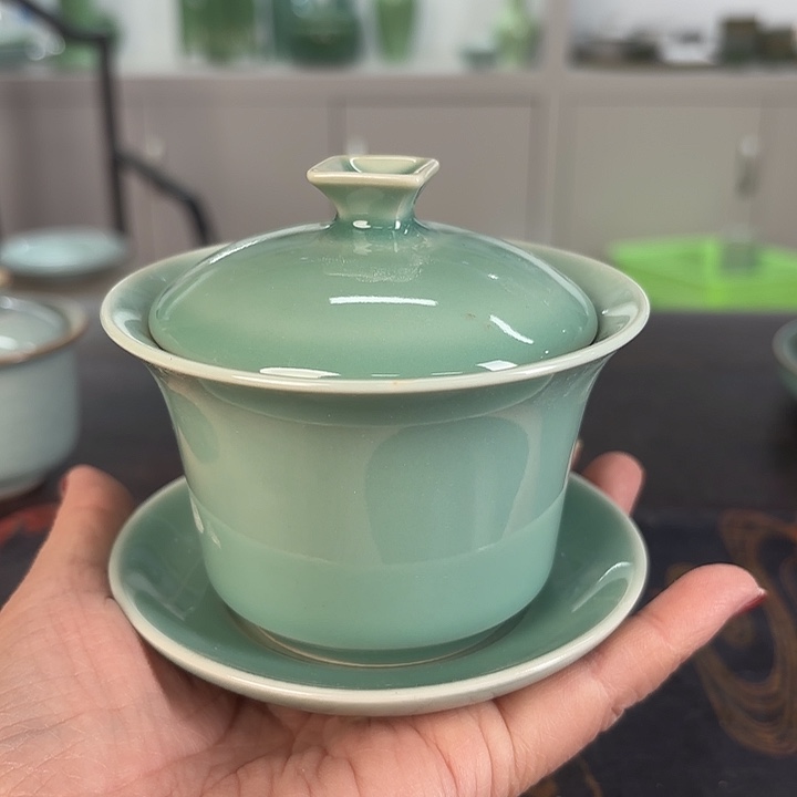 龙泉云间青瓷小米茶器