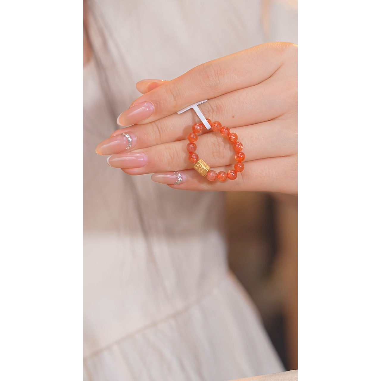 长石戒指未镶嵌金太阳@@W8313