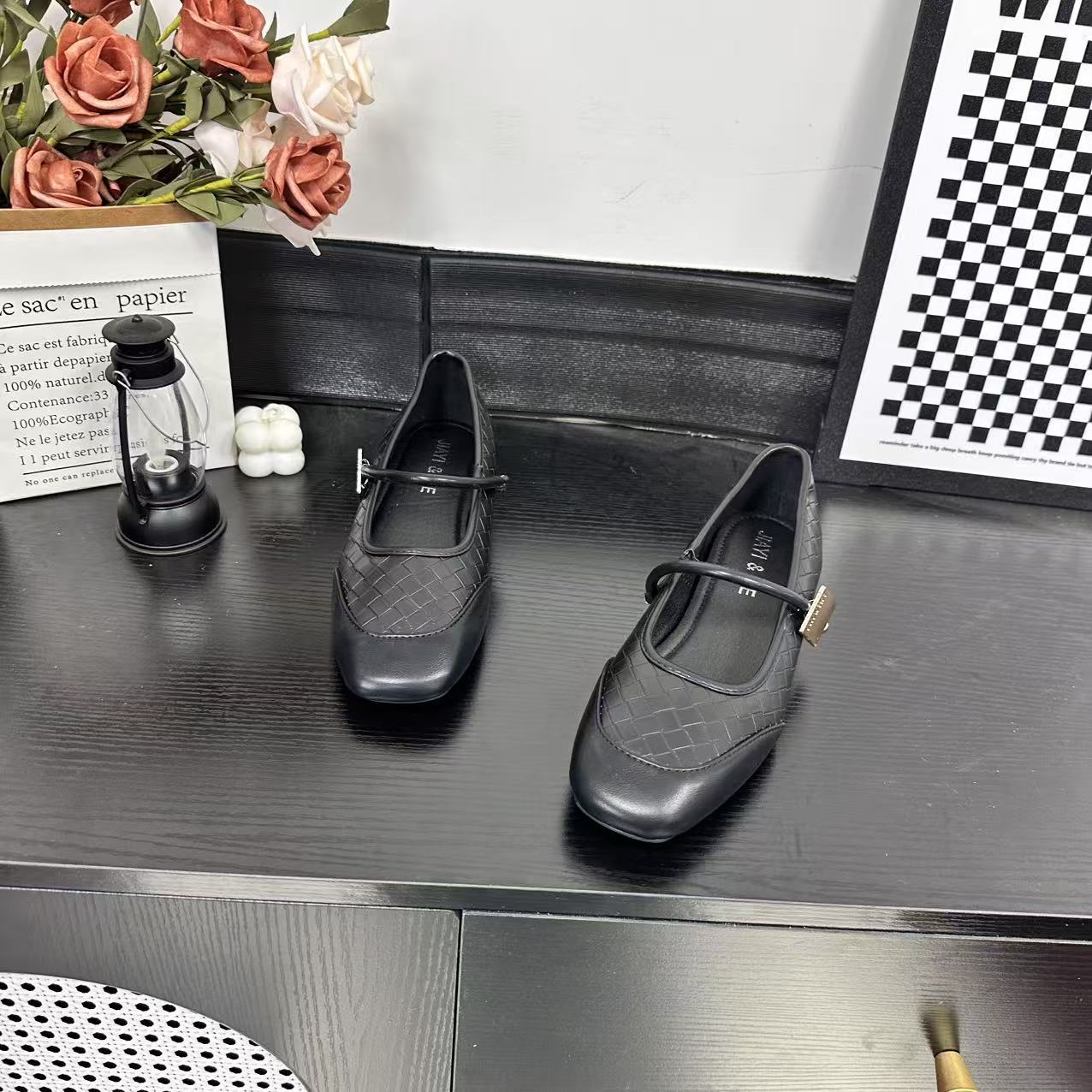 春夏季上新经典时尚百搭休闲单鞋女编织风气质软底冷粘工艺617