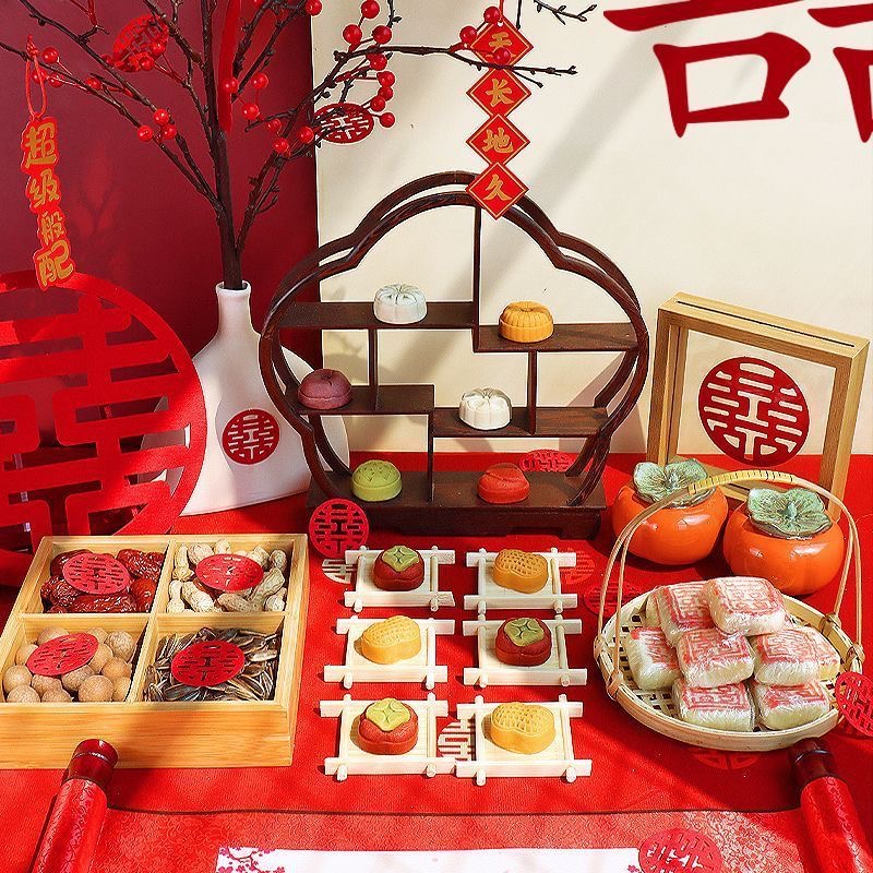 订婚布置小摆件全套婚宴桌面装饰仪式感小物品桌子摆台物件品套装