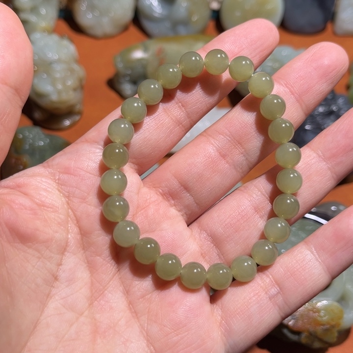 和田玉手串未镶嵌