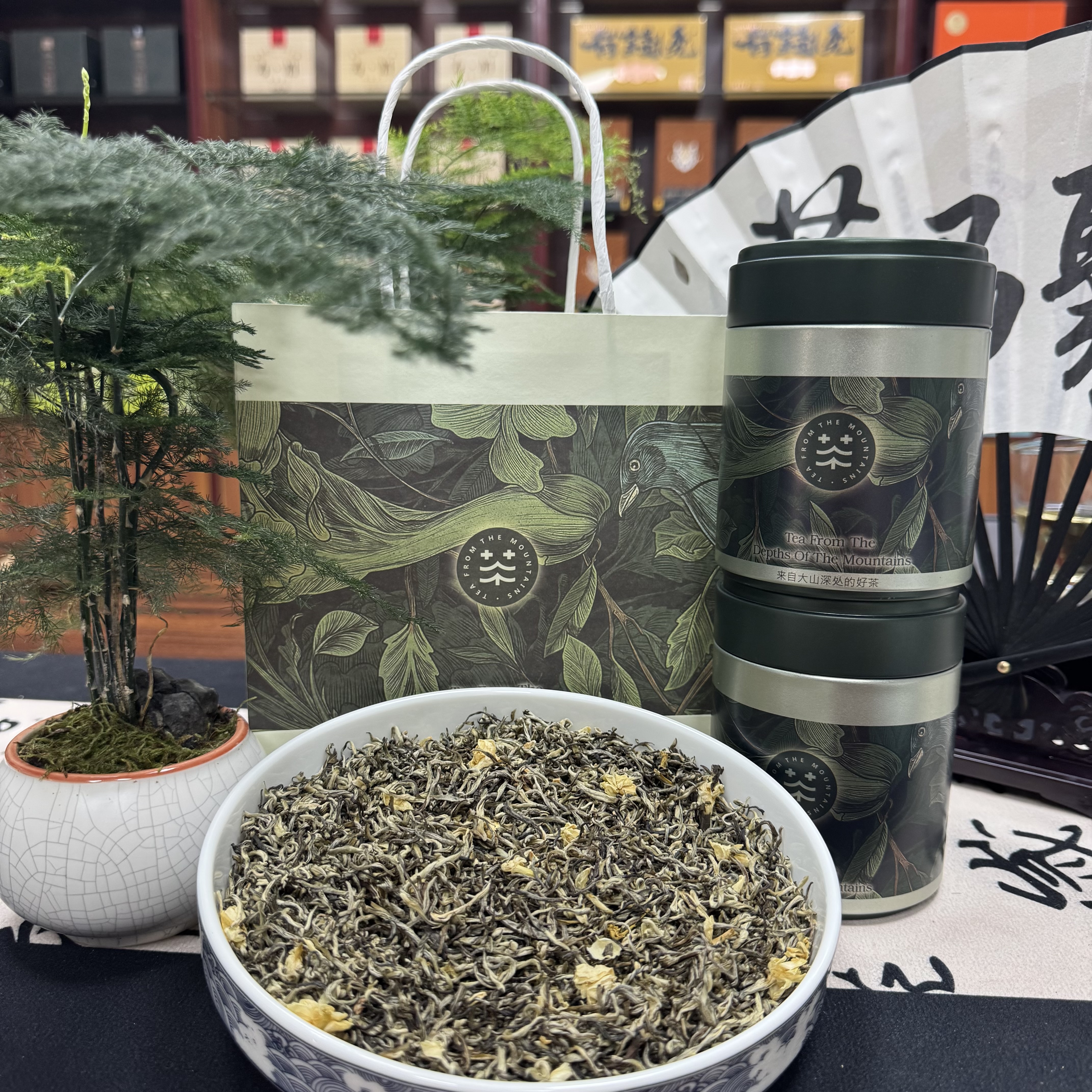 茉莉花茶炒花五窨一级飘雪浓香型新茶叶口粮茶散茶