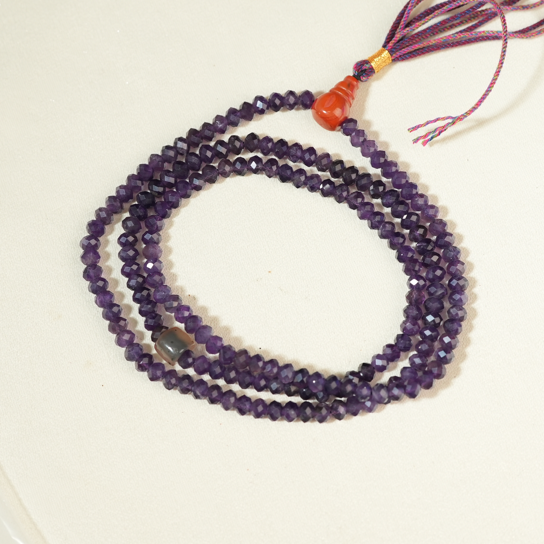 十九世纪多棱紫晶念珠【文物宝库】AABS241213007