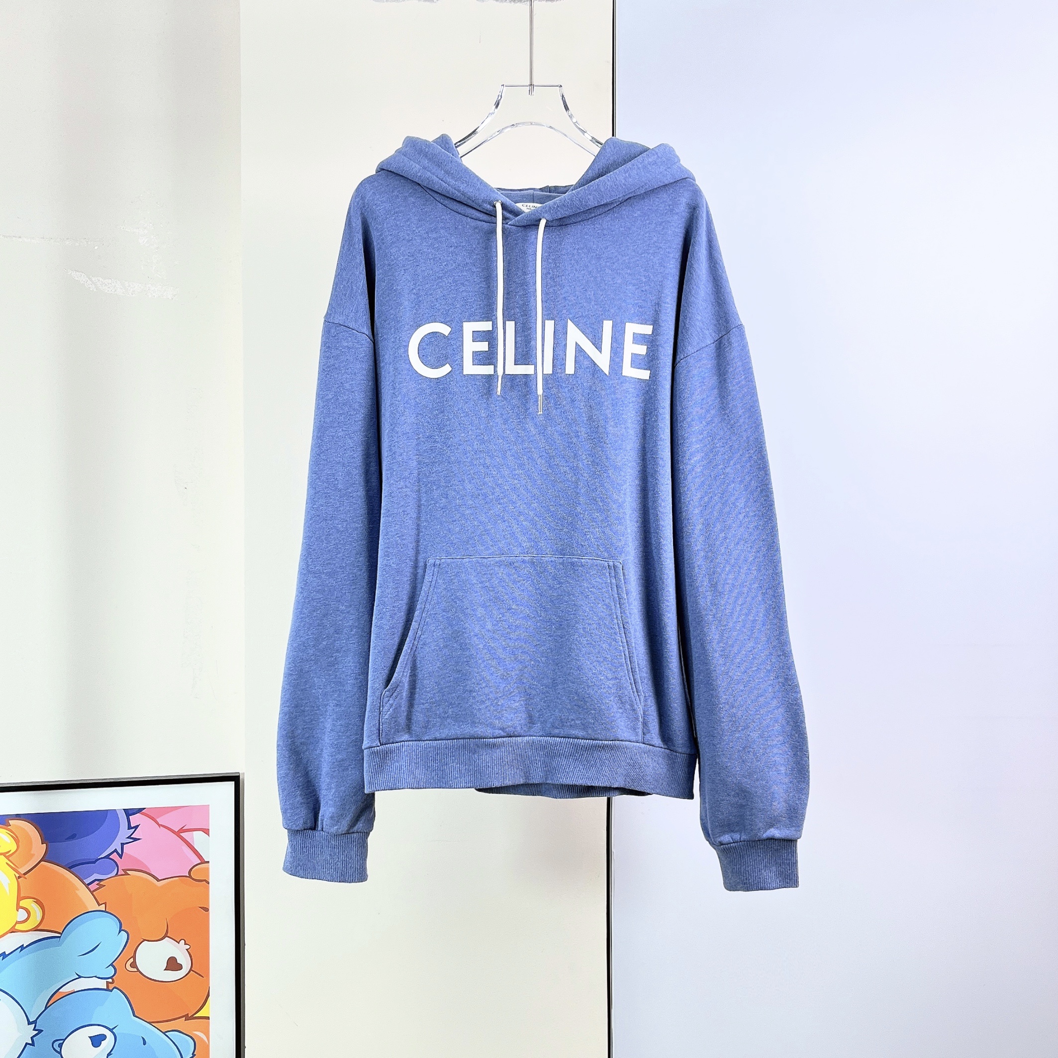 95新 Celine/思琳 95新/连帽卫衣 /L码/Xspa9336 