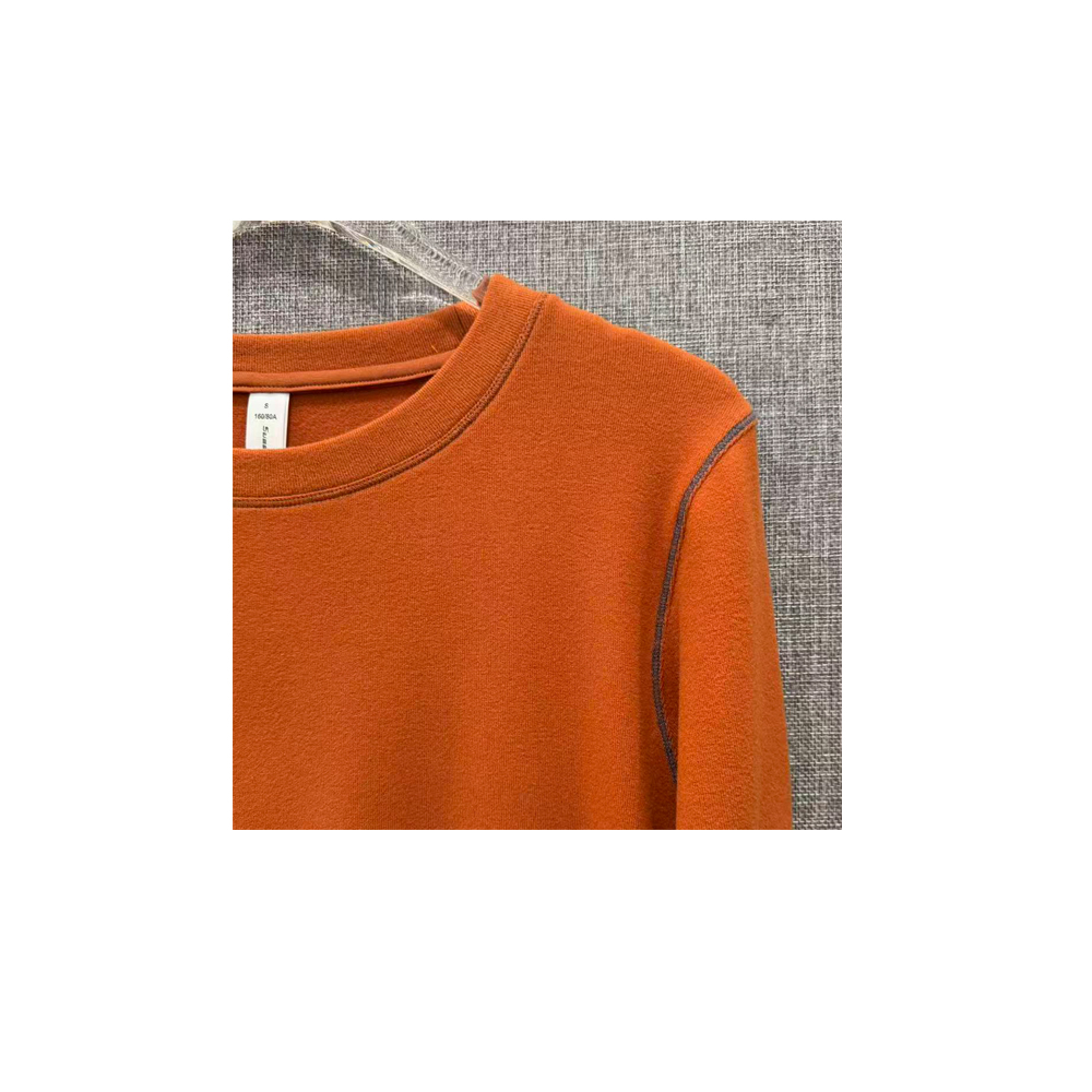 【 直角肩】肩部明线德绒设计感简约风长袖T恤BC232