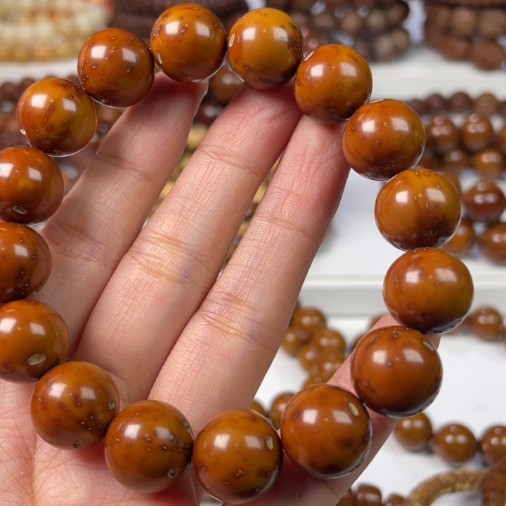 紫金鼠手串14尺寸紫金鼠光珠（反油）