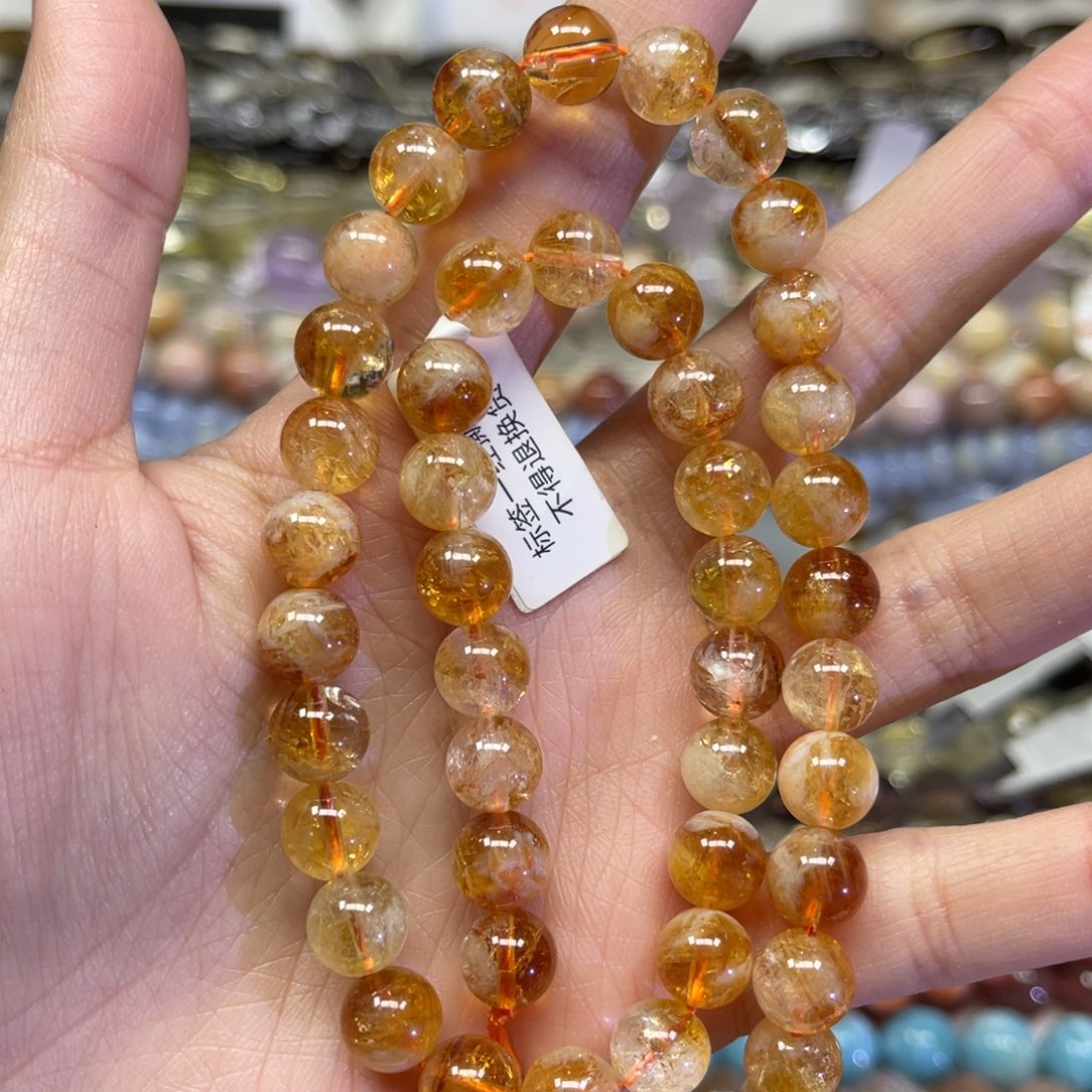 玛瑙/玉髓散珠天然黄塔卡8.8长条38厘米