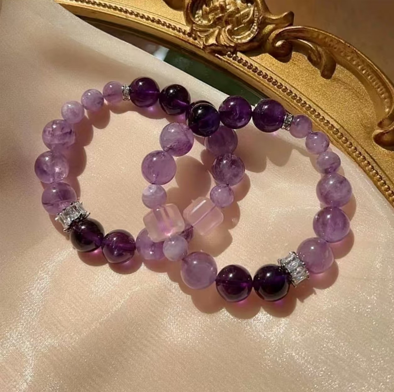 合金手链 手链手串普通金属九紫离火水晶转运招财女款