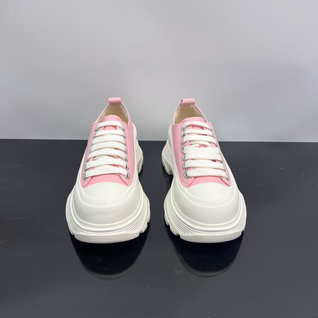 夏季新款冷粘工艺女士百搭休闲鞋系带低帮透气帆布鞋 X 检 29-221