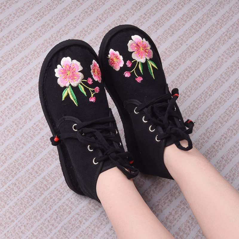 【夜来香-高帮系带棉鞋】手工千层底布鞋保暖时尚老北京布鞋