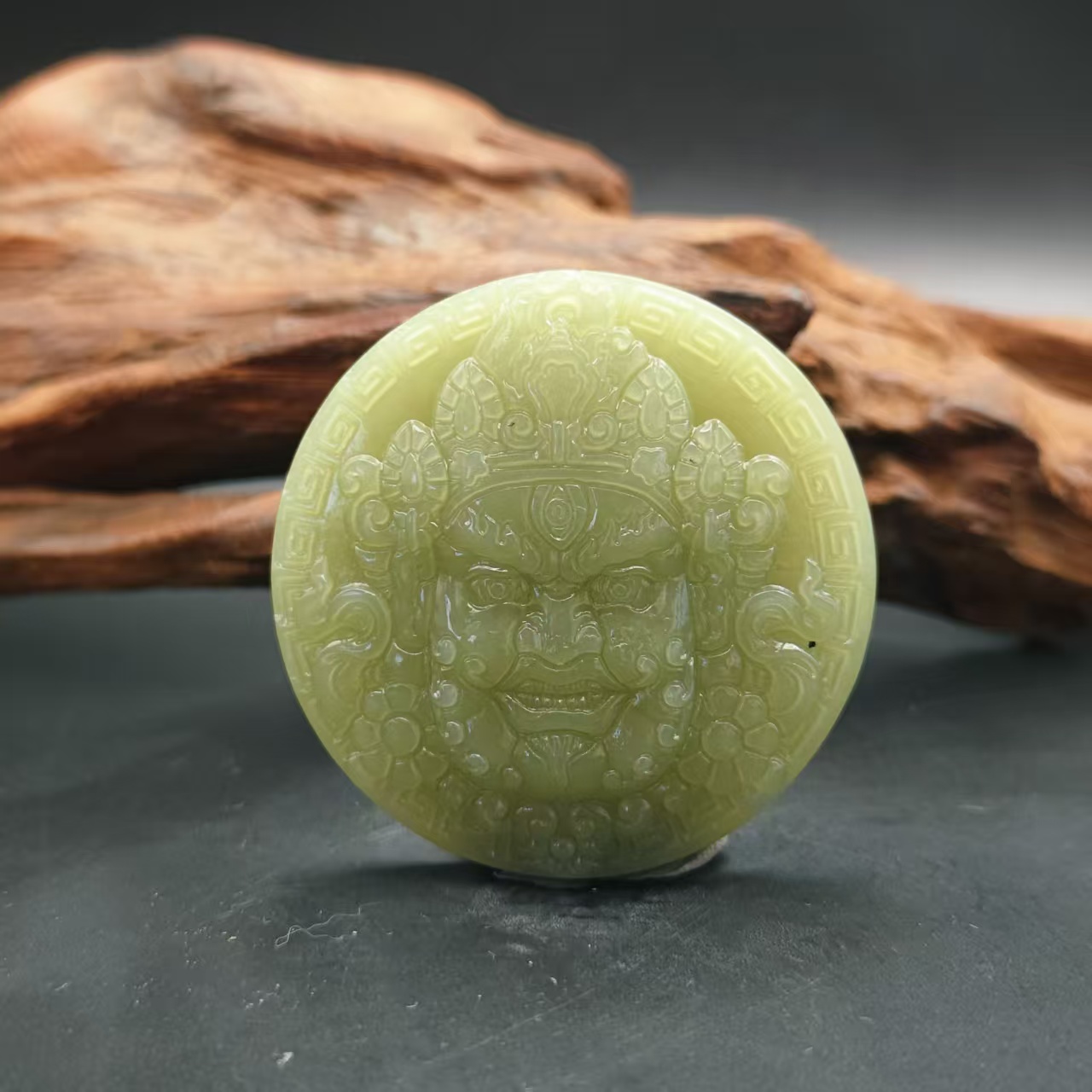 Z和田玉黄财神吊坠1522