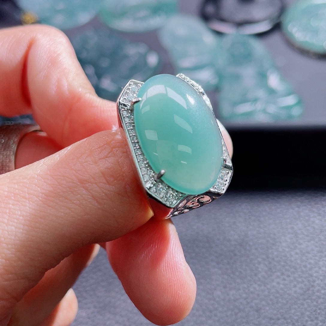 翡翠颈饰银S925镶嵌8858555685