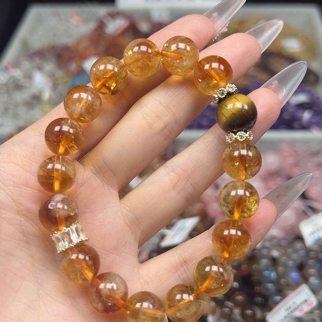 未镶嵌水晶手链卡11珍藏级黄塔晶设计款54