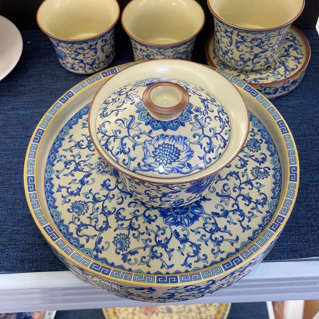 陶景德陶瓷盖碗茶具
