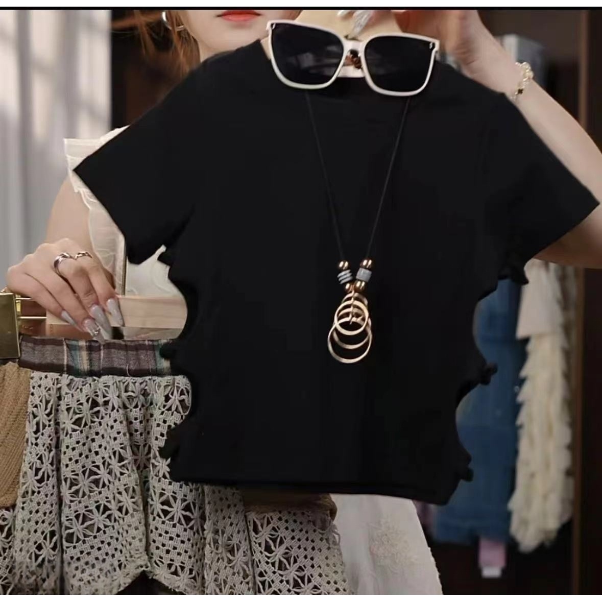 儿童2025夏季新款洋气短袖T恤B2213