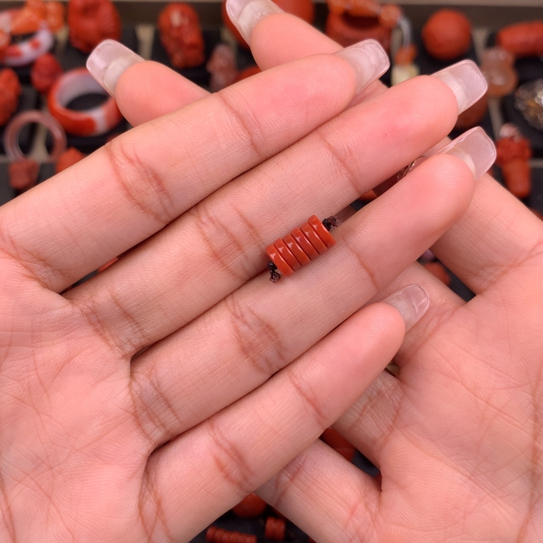 南红玛瑙未镶嵌精工直切隔片6+