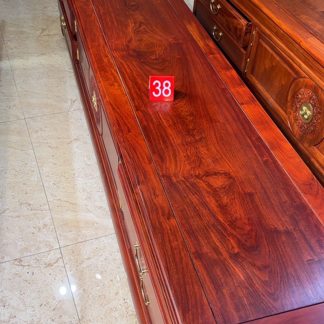 平***凡柜类家具花梨木类38号缅花大果紫檀电视柜一物一拍