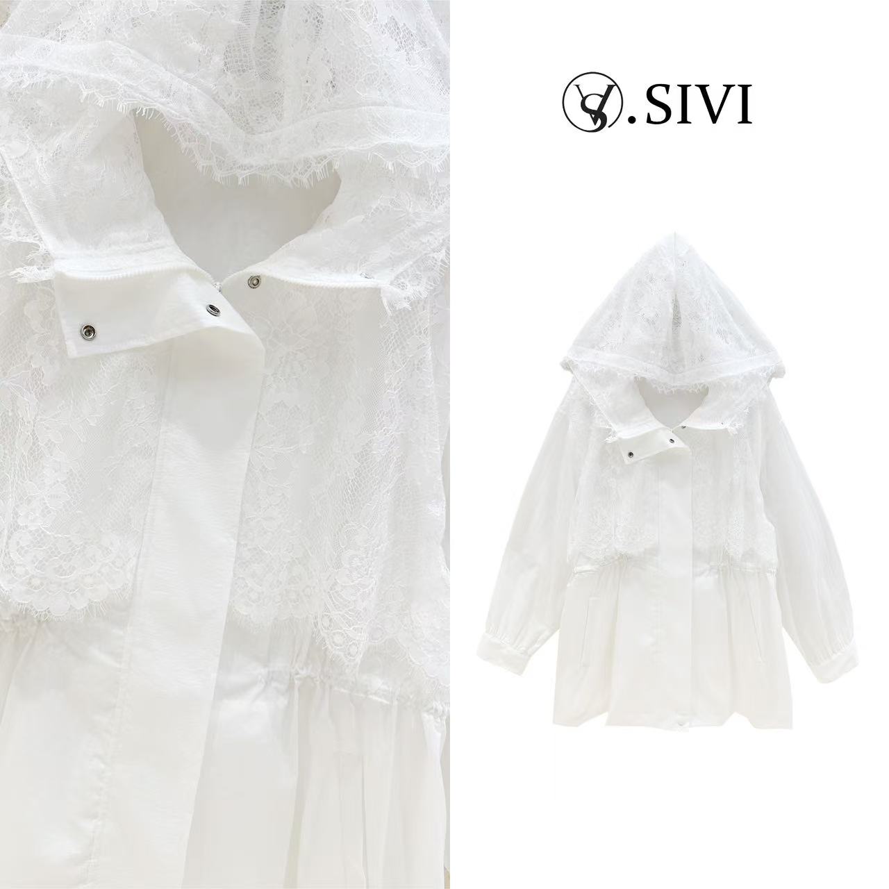 熙薇【万里无云】2025春季新款时尚气质休闲防晒风衣外套H1981