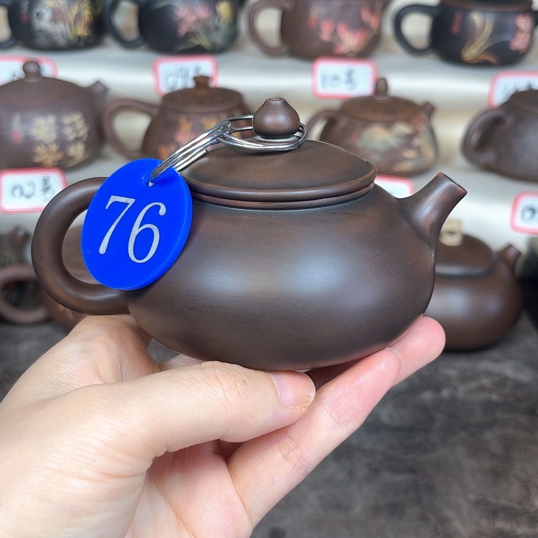 140毫升微微瑕纯手工寒江壶