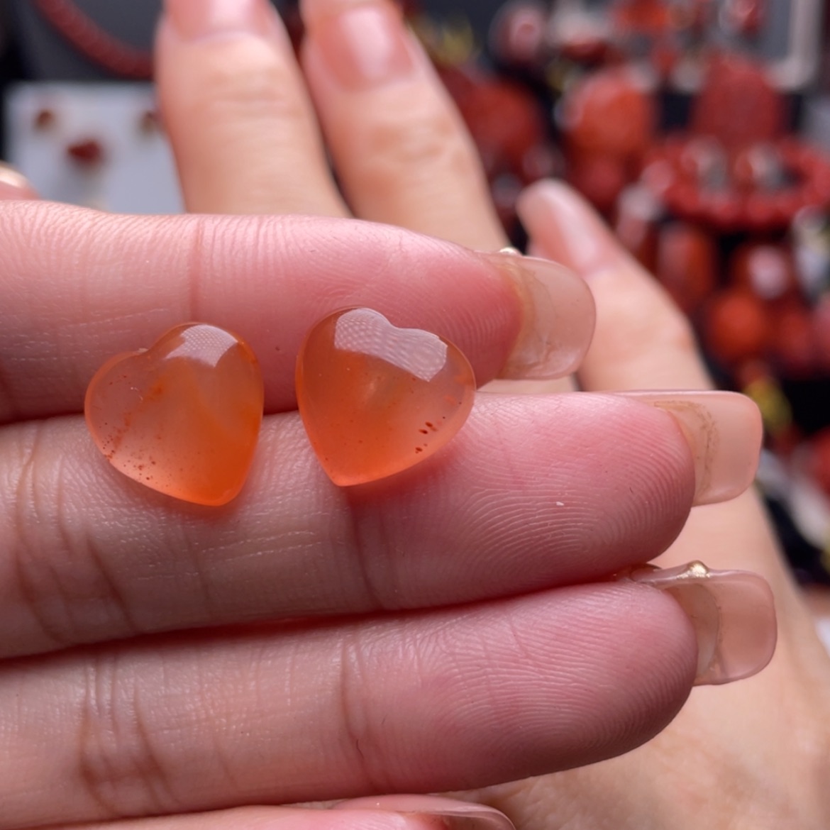 【闪购商品】南红玛瑙耳钉银S925镶嵌花***-