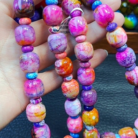 玛瑙/玉髓手链未镶嵌凤羽明珠