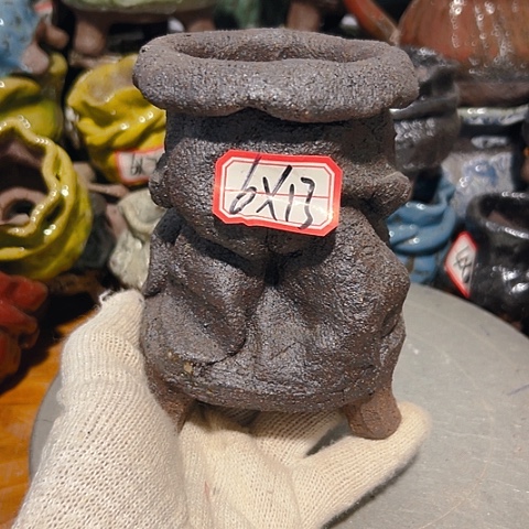 粗陶花盆手工花盆制作就这样