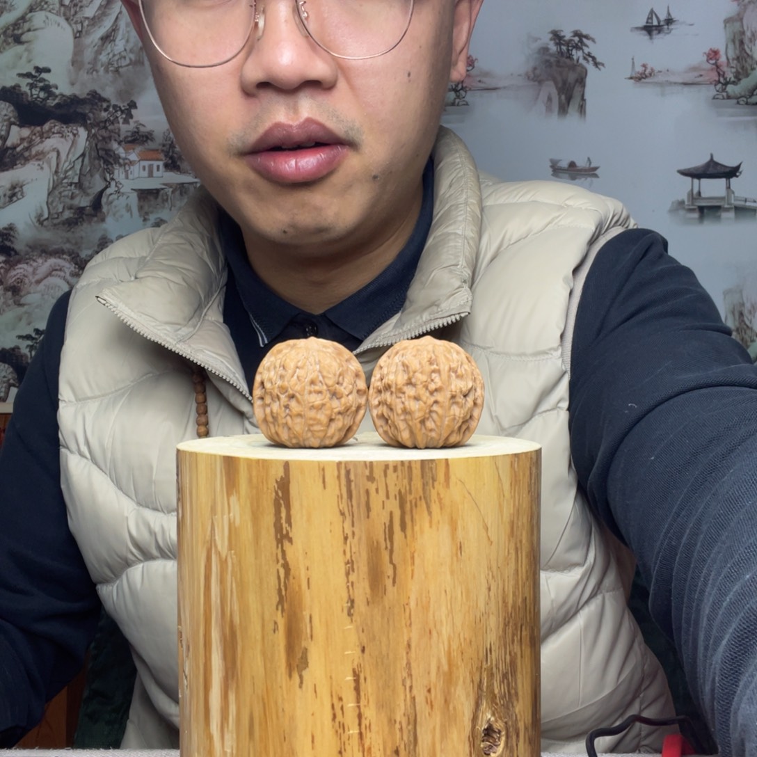 把件文玩核桃石子磨盘