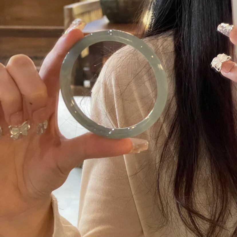 非金属玻璃手镯 （个人拆）琉璃仿玉贵妃镯新中式古风汉服配饰10mm