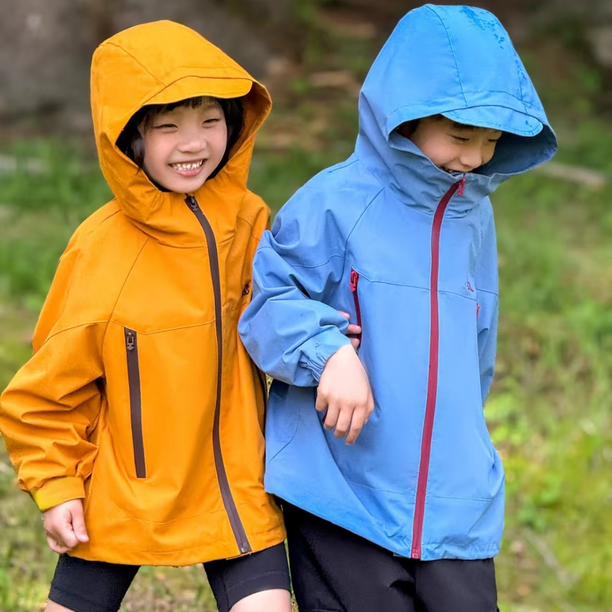 ufan男童女童冲锋衣外套2025秋季新款连帽外套潮