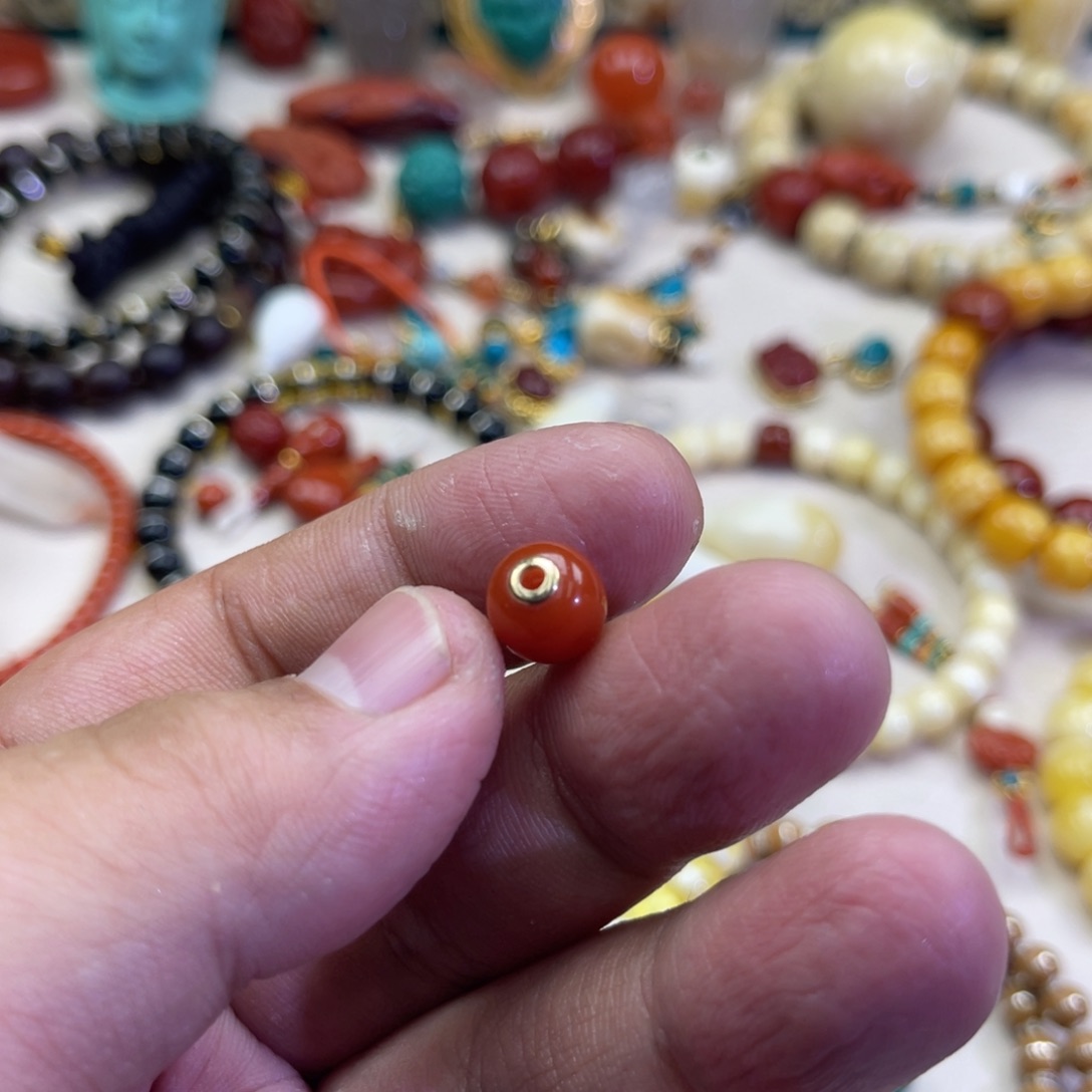 南红玛瑙18K金镶嵌珠宝奇石27