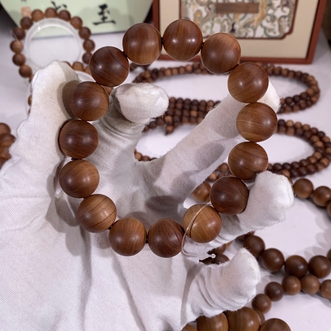 无***我檀香木手串/手链横纹黑肉15虎皮沉水