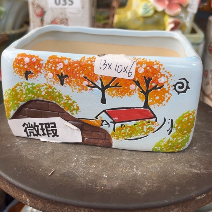 紫砂花盆粗陶材质多肉花盆