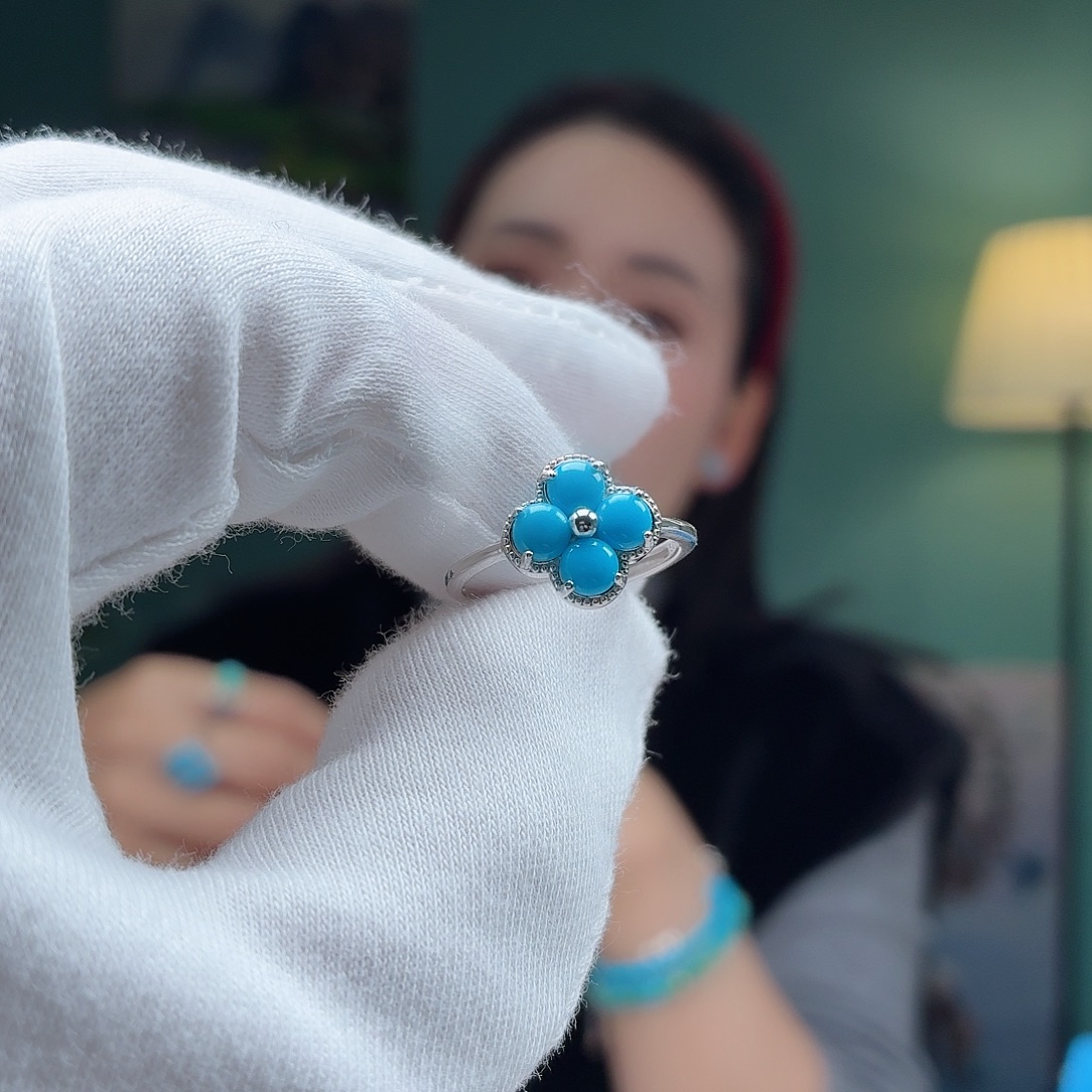 绿松石银S925镶嵌颈饰