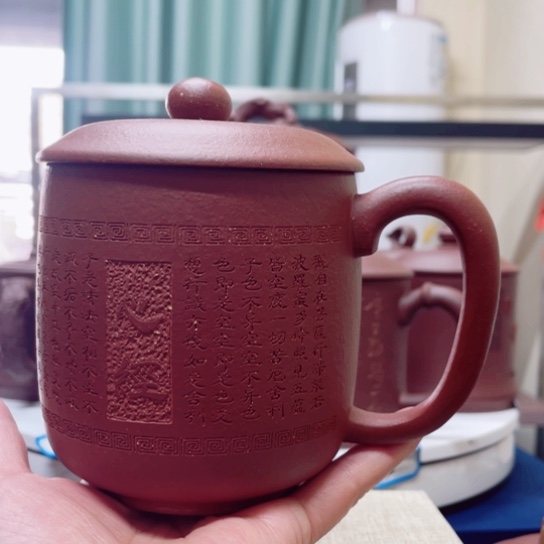 紫砂茶杯降波心经杯