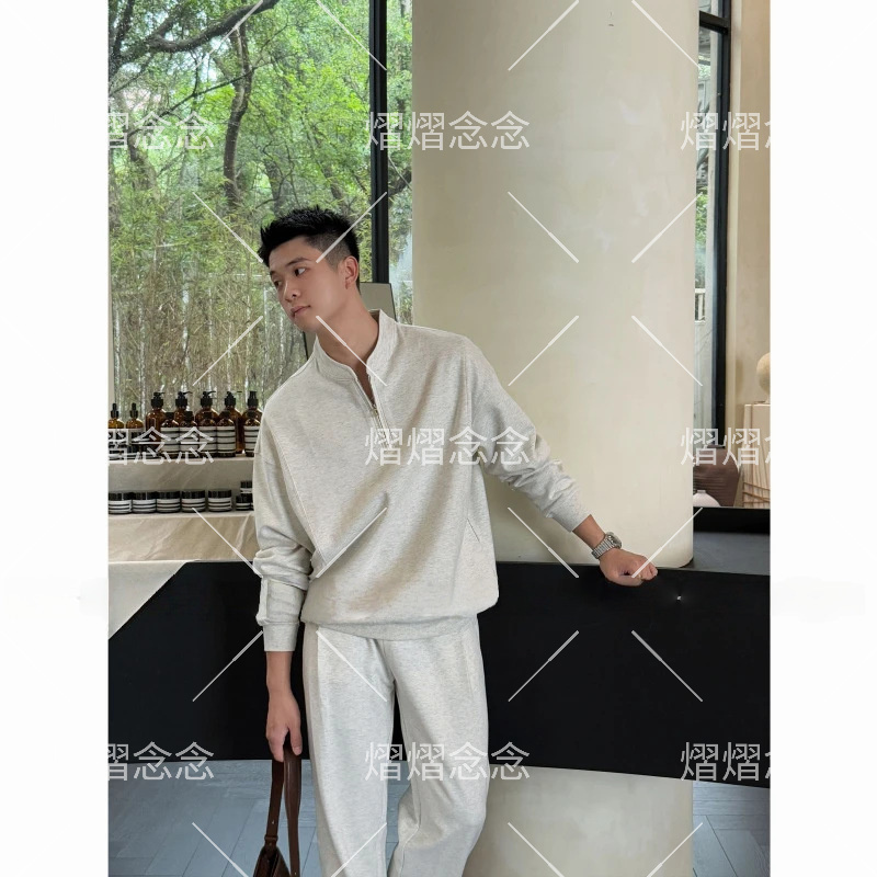 私享系列见慵懒时髦立领极简运动时尚简约宽松休闲痞帅慵懒风男装