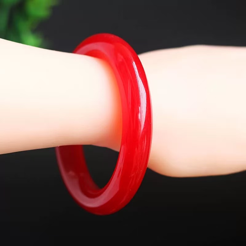 锦喜福珠宝天然九宫六血手镯