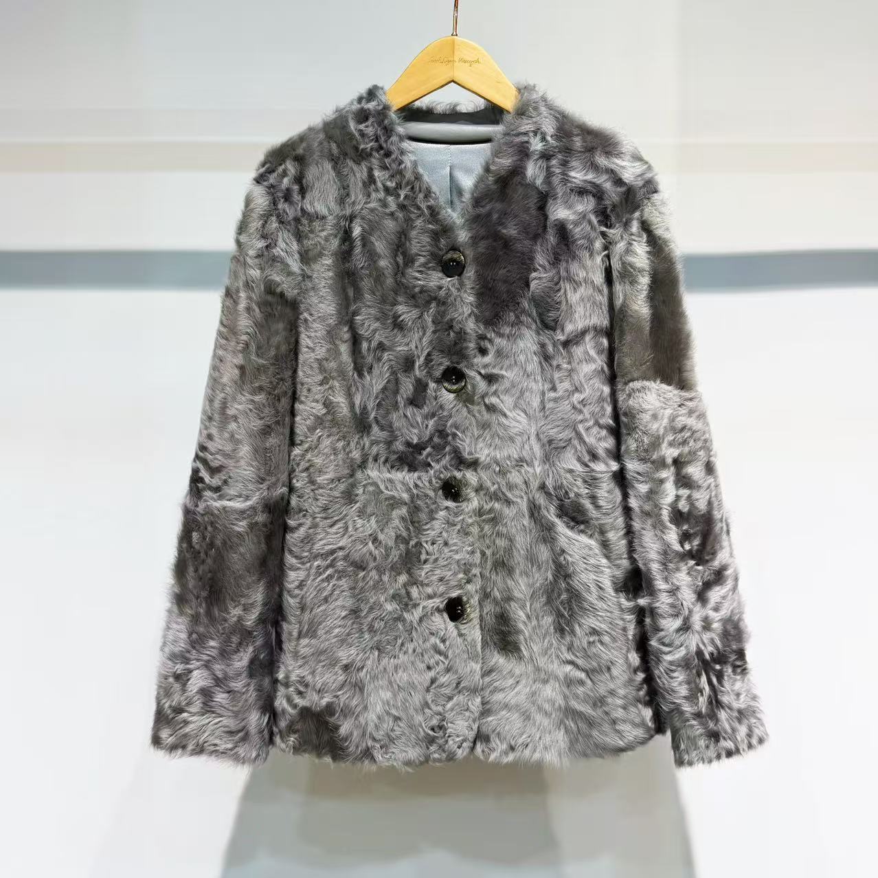 【萨拉迪恩】皮毛一体 时尚女士外套