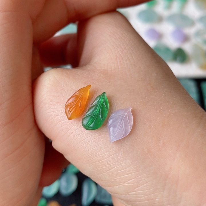 定制翡翠未镶嵌树叶