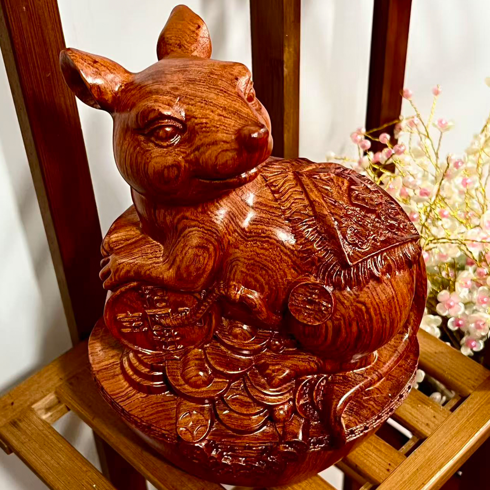 匠樟造（十二生肖）香樟木雕刻十二生肖摆件客厅家具饰品