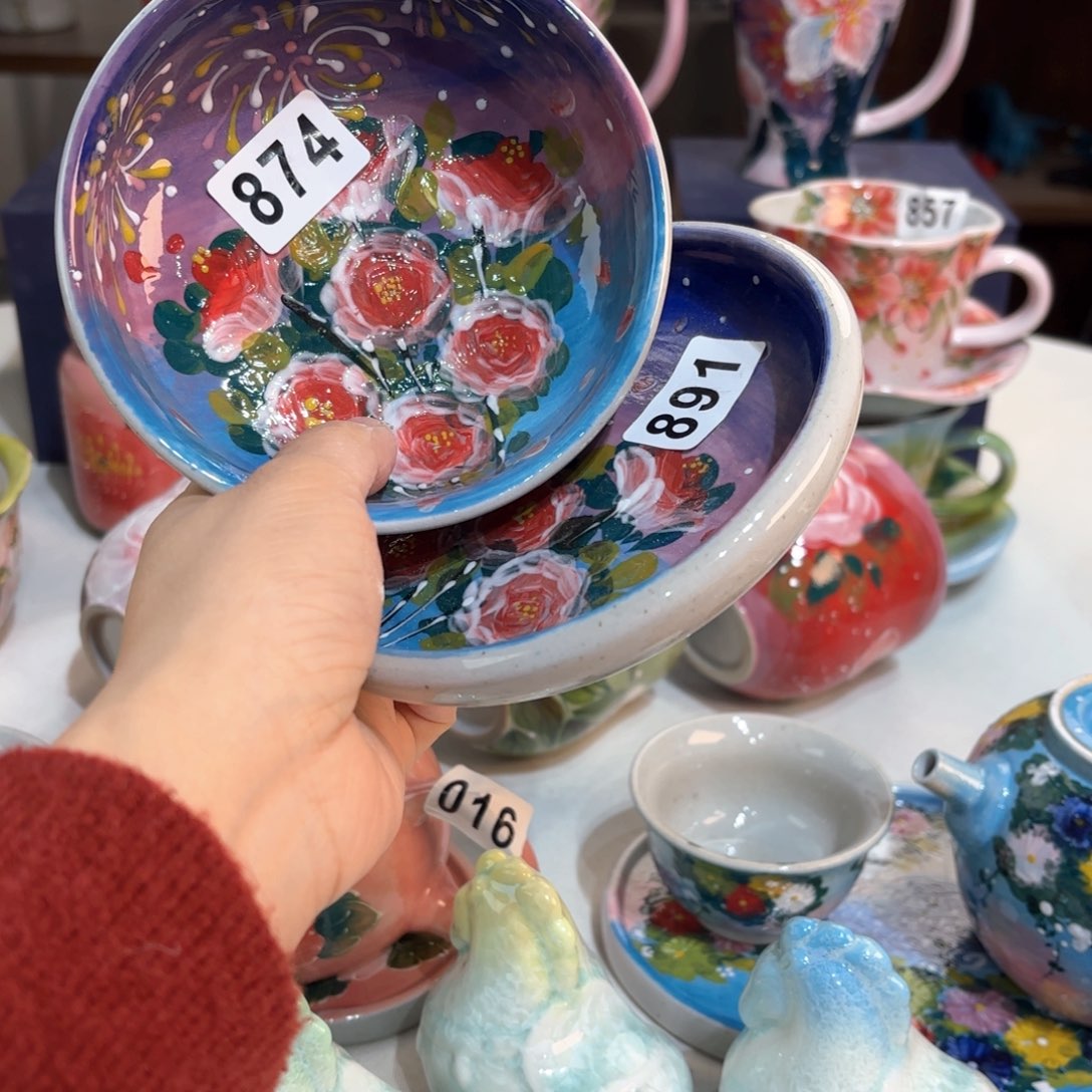 小****景德镇手绘高温釉下彩陶瓷茶具