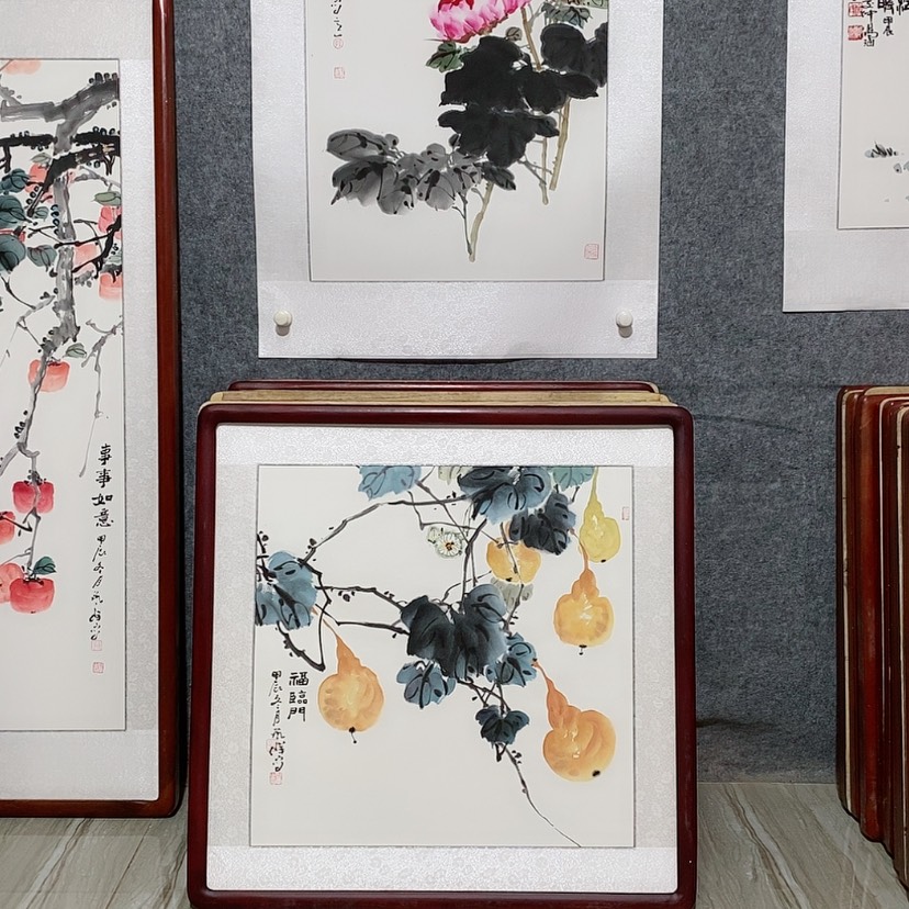 【闪购商品】国画书画作品带框65×65厘米