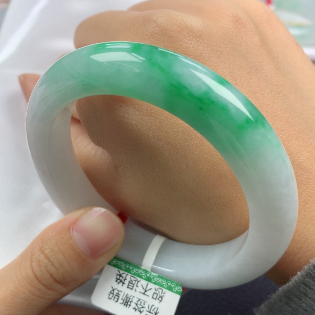 未镶嵌手镯翡翠缅甸天然翡翠A货56.8正