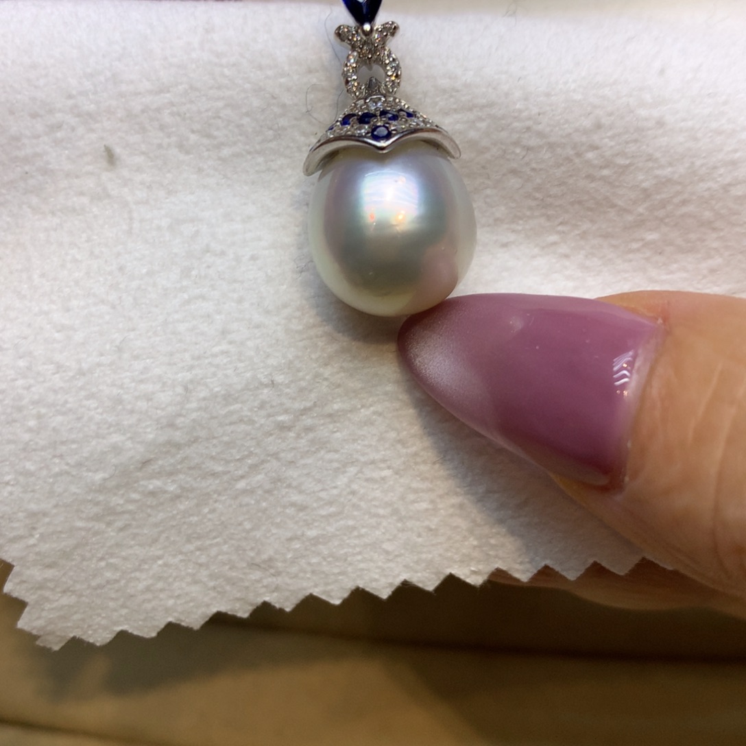 颈饰银S925镶嵌海水珍珠