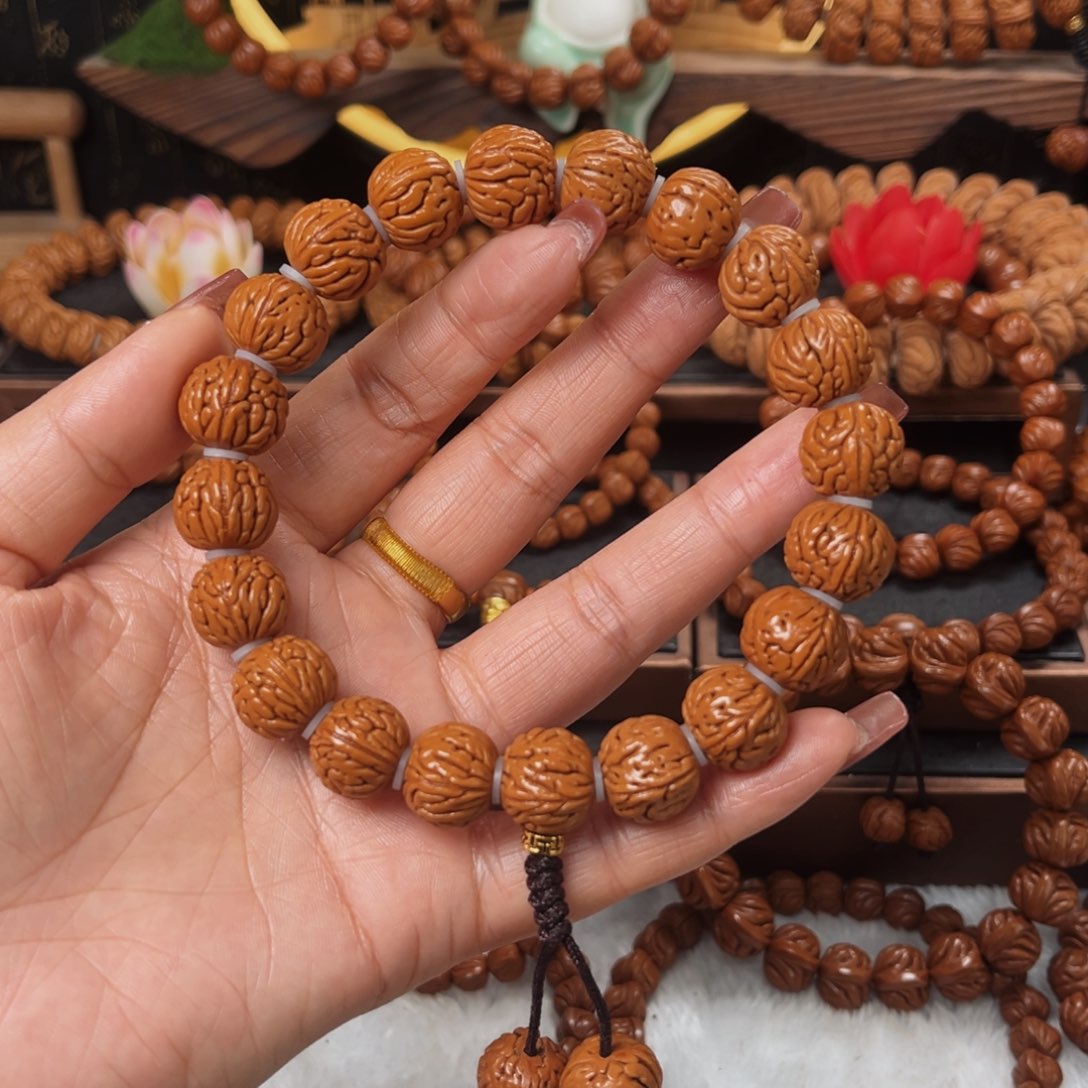 桃核手串15精品龙凤珠手持