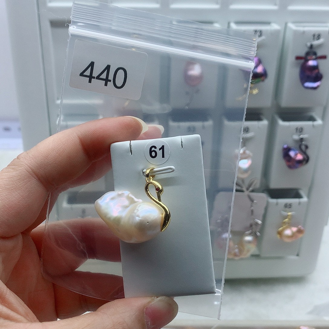 合金淡水珍珠吊坠(不含链)