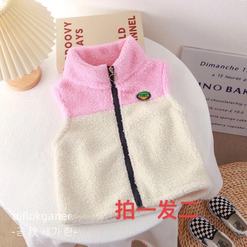 儿童新款加绒马甲洋气春秋加厚男童长袖