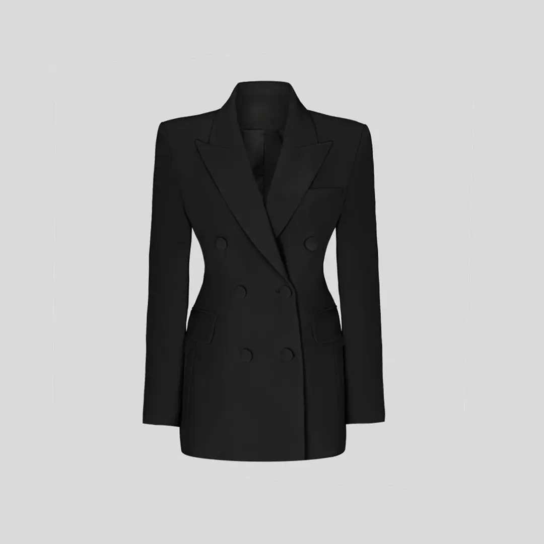 慧慧欧尼同款构筑极简艺术美感 Designe新款高级蚂蚁腰款西装外套